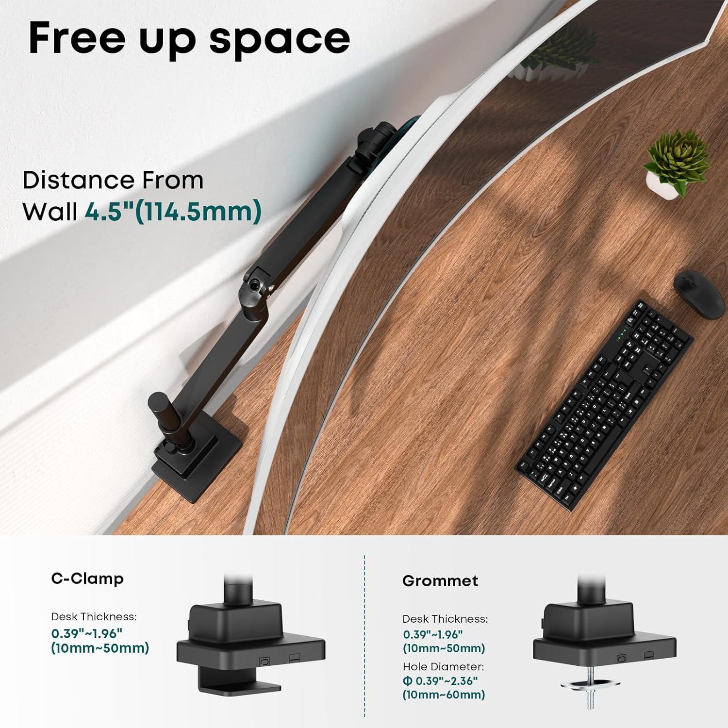 Soporte de Monitor Putilsen Mount Ajustable 24-57" Negro