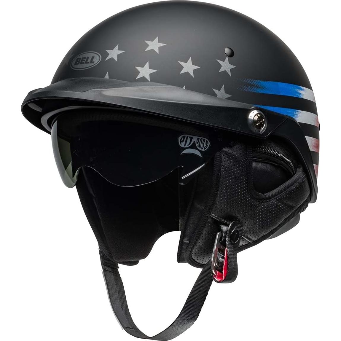 Casco BELL Pit Boss Negro Rojo X-Pequeño con Ajuste