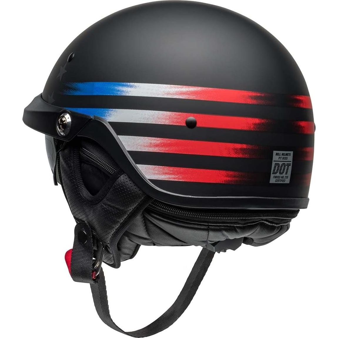 Casco BELL Pit Boss Negro Rojo X-Pequeño con Ajuste