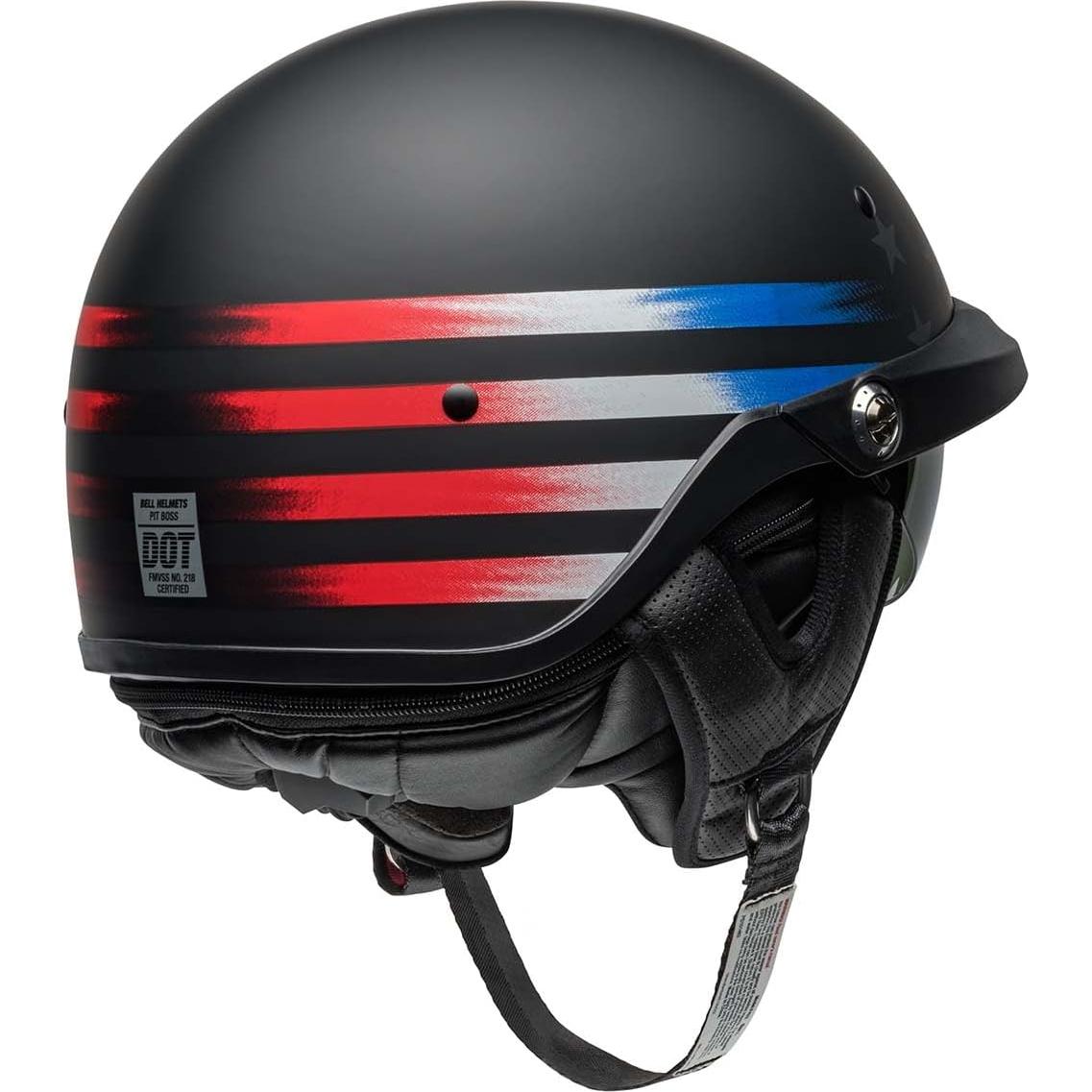 Casco BELL Pit Boss Negro Rojo X-Pequeño con Ajuste