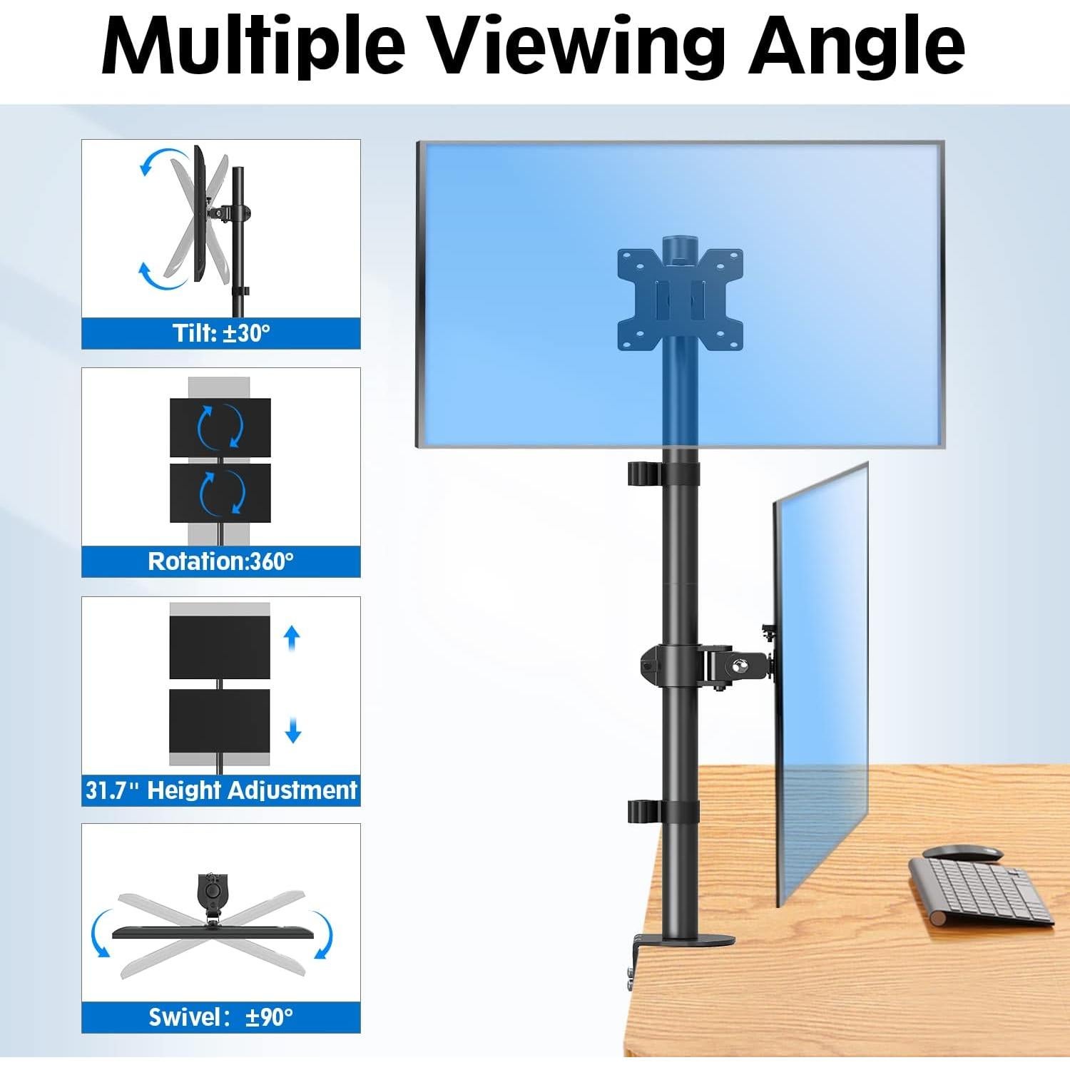 Soporte Doble Vertical para Monitores MOUNTUP MU3004 32" Ajustable