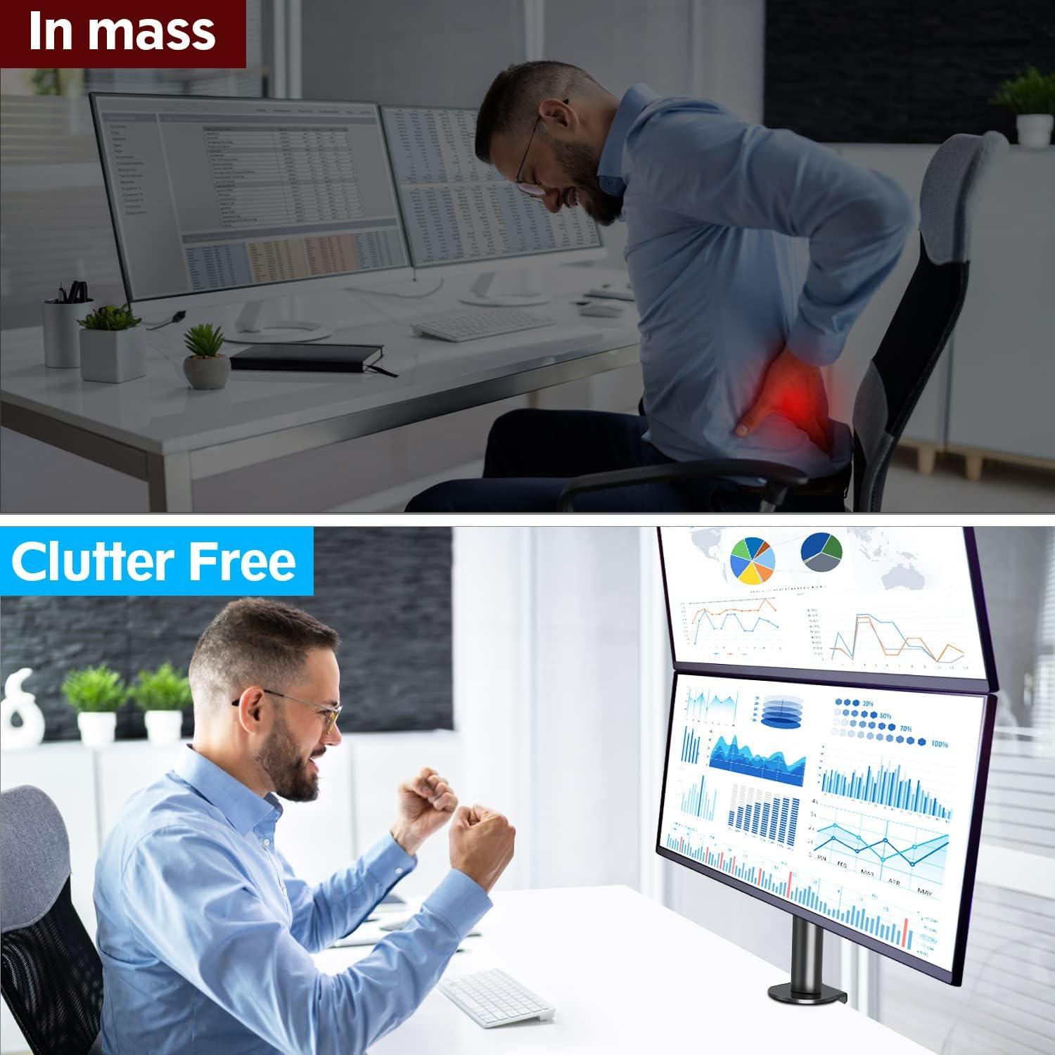 Soporte Doble Vertical para Monitores MOUNTUP MU3004 32" Ajustable