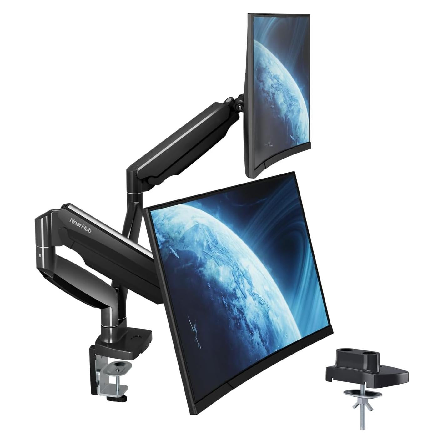 Soporte Doble para Monitor Curvo NearHub MA40-US hasta 35"