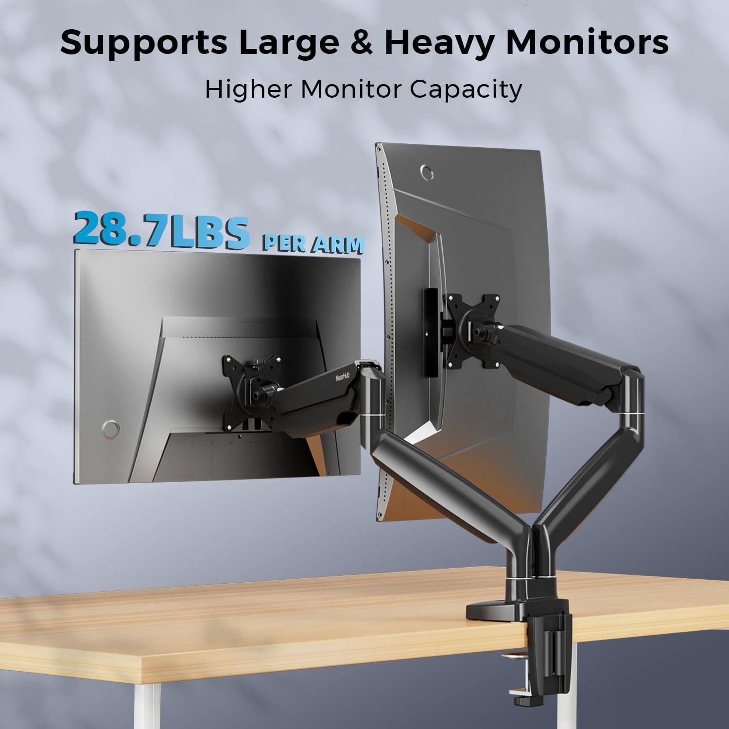 Soporte Doble para Monitor Curvo NearHub MA40-US hasta 35"
