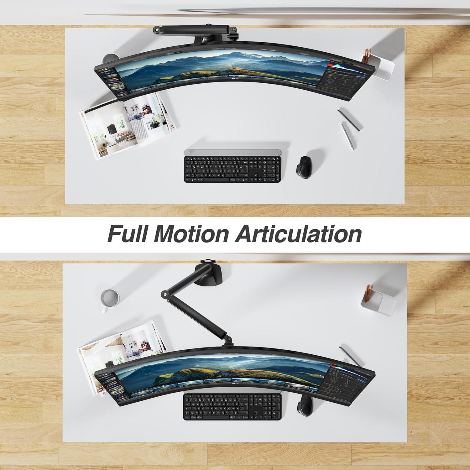 Soporte de Monitor AVLT Negro 17"-45" Ajustable Ergonomico