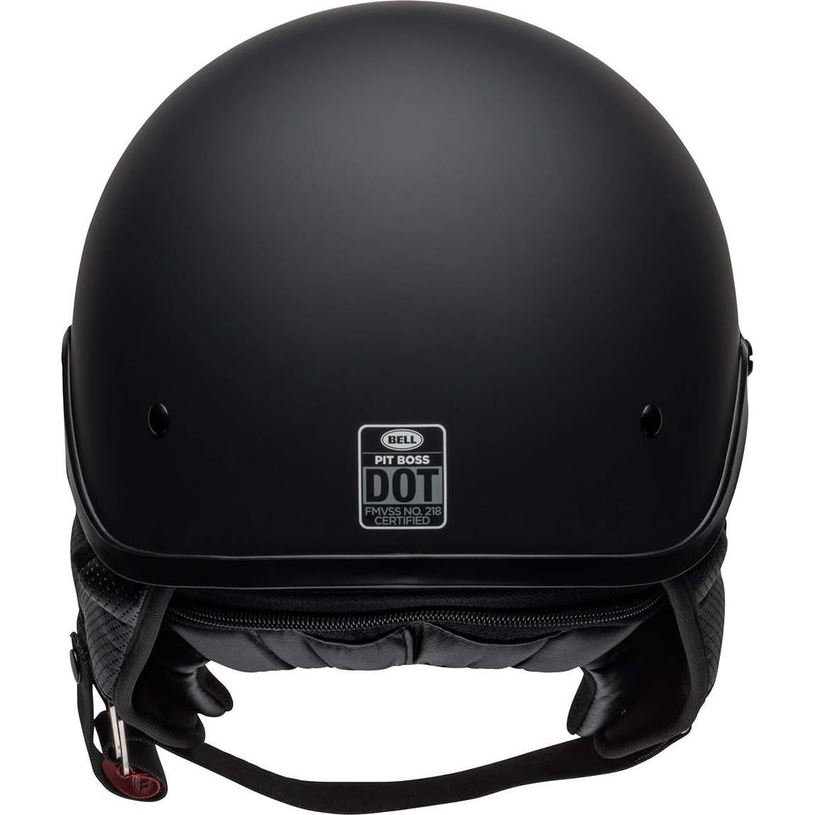 Casco BELL Pit Boss Mediano Negro Mate con Protector Solar
