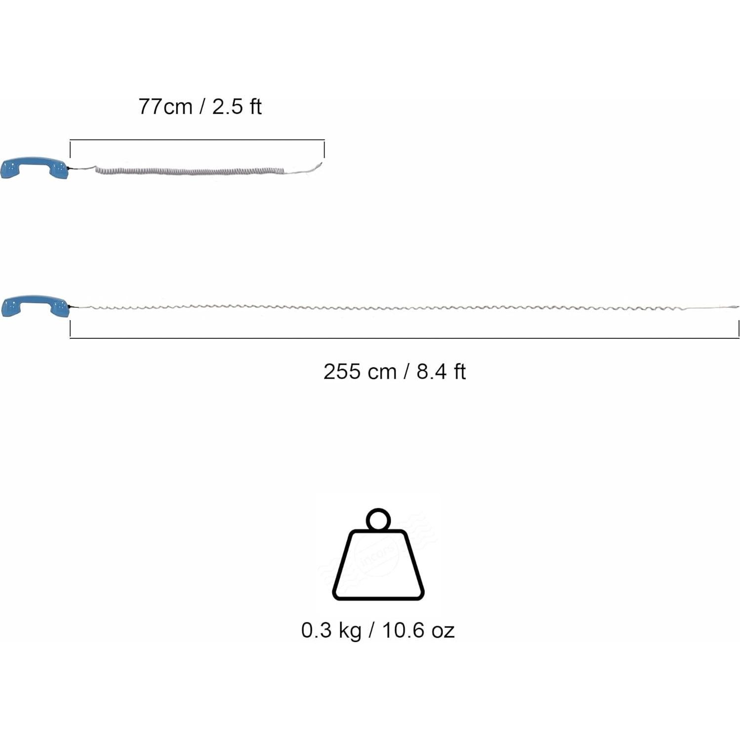 Auricular Retro Opis 60s Micro USB-C y 3.5mm Azul