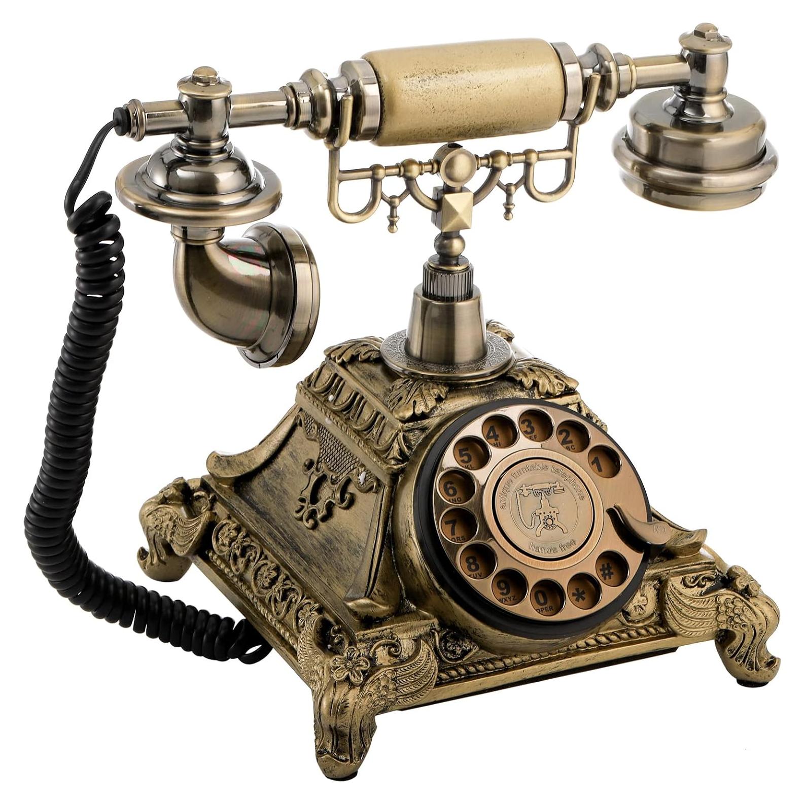 Teléfono Rotatorio Vintage Jucoan, Decoración Retro Funcional