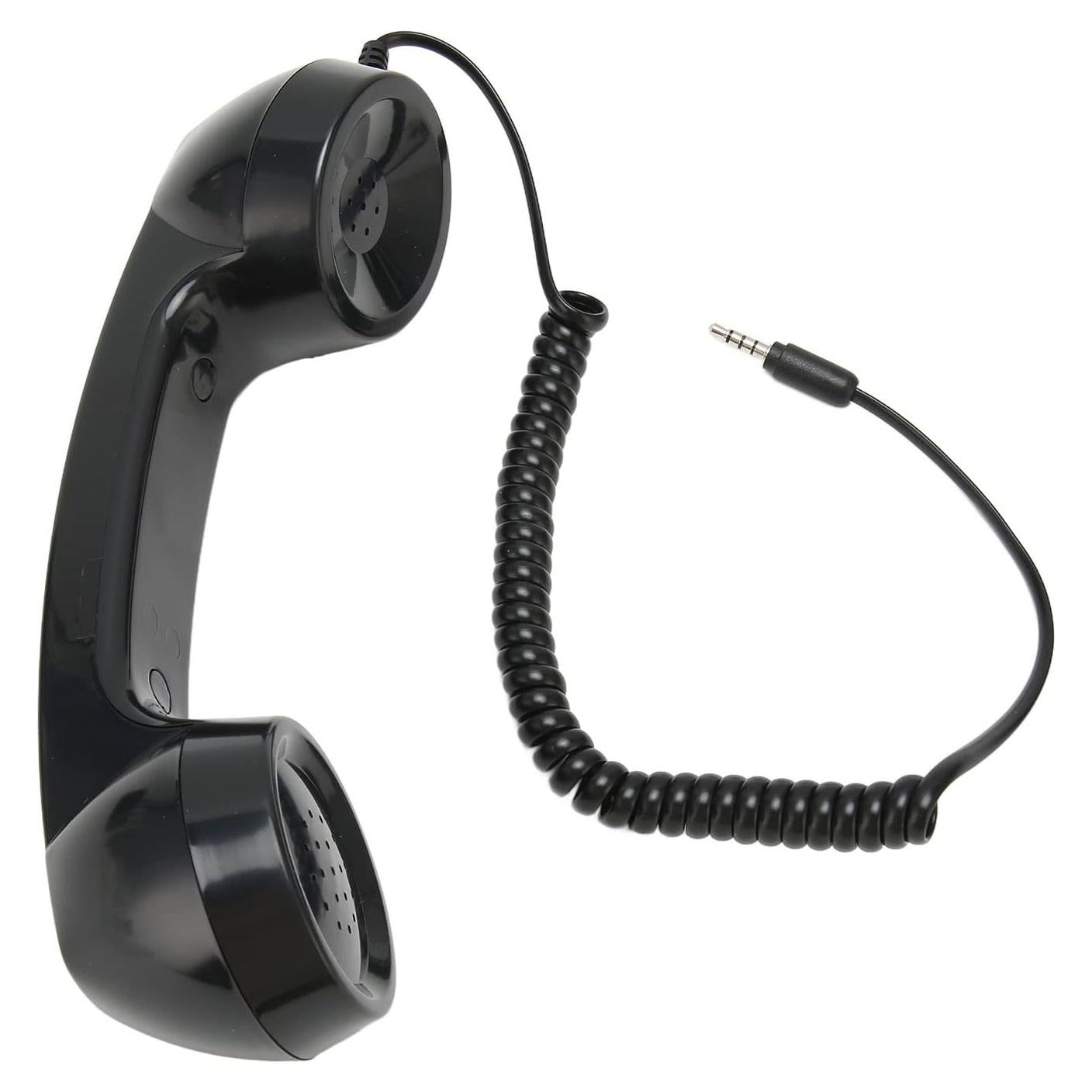 Auricular Retro Dpofirs 3.5mm para Móviles y PC - Negro