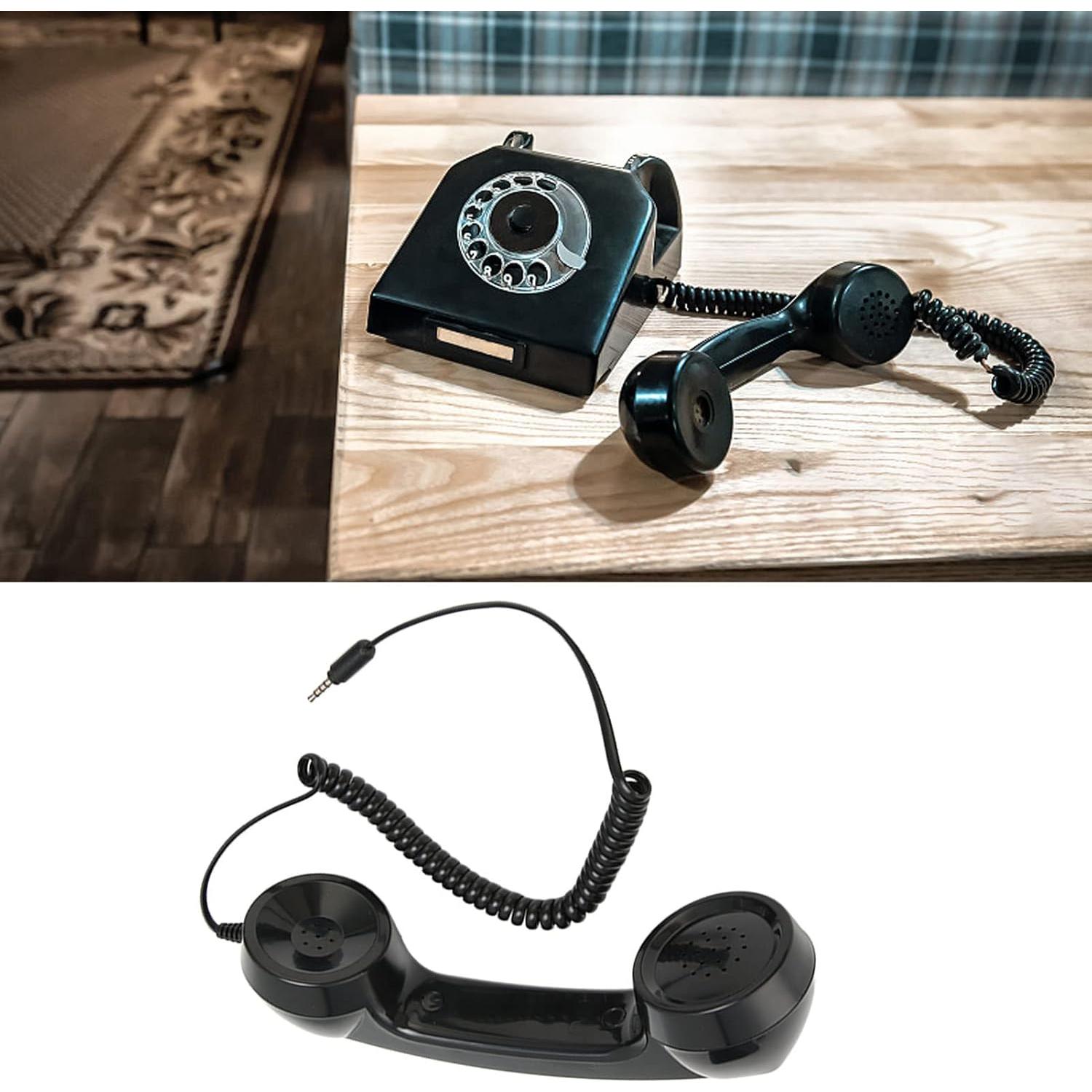 Auricular Retro Dpofirs 3.5mm para Móviles y PC - Negro