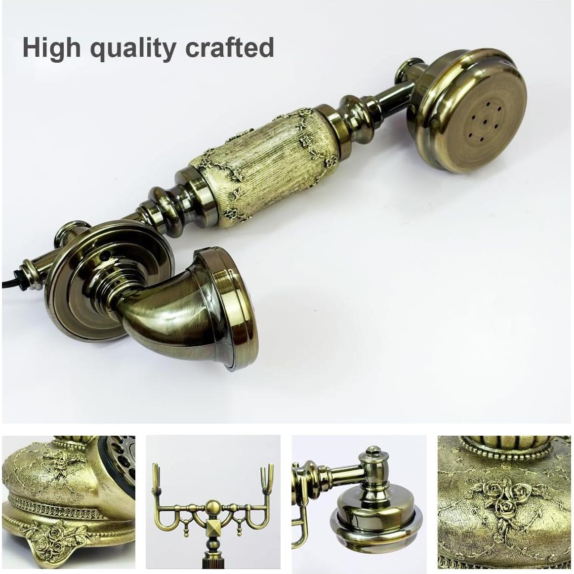 Teléfono Retro Vintage TelPal X2104B Bronce 2kg Decorativo