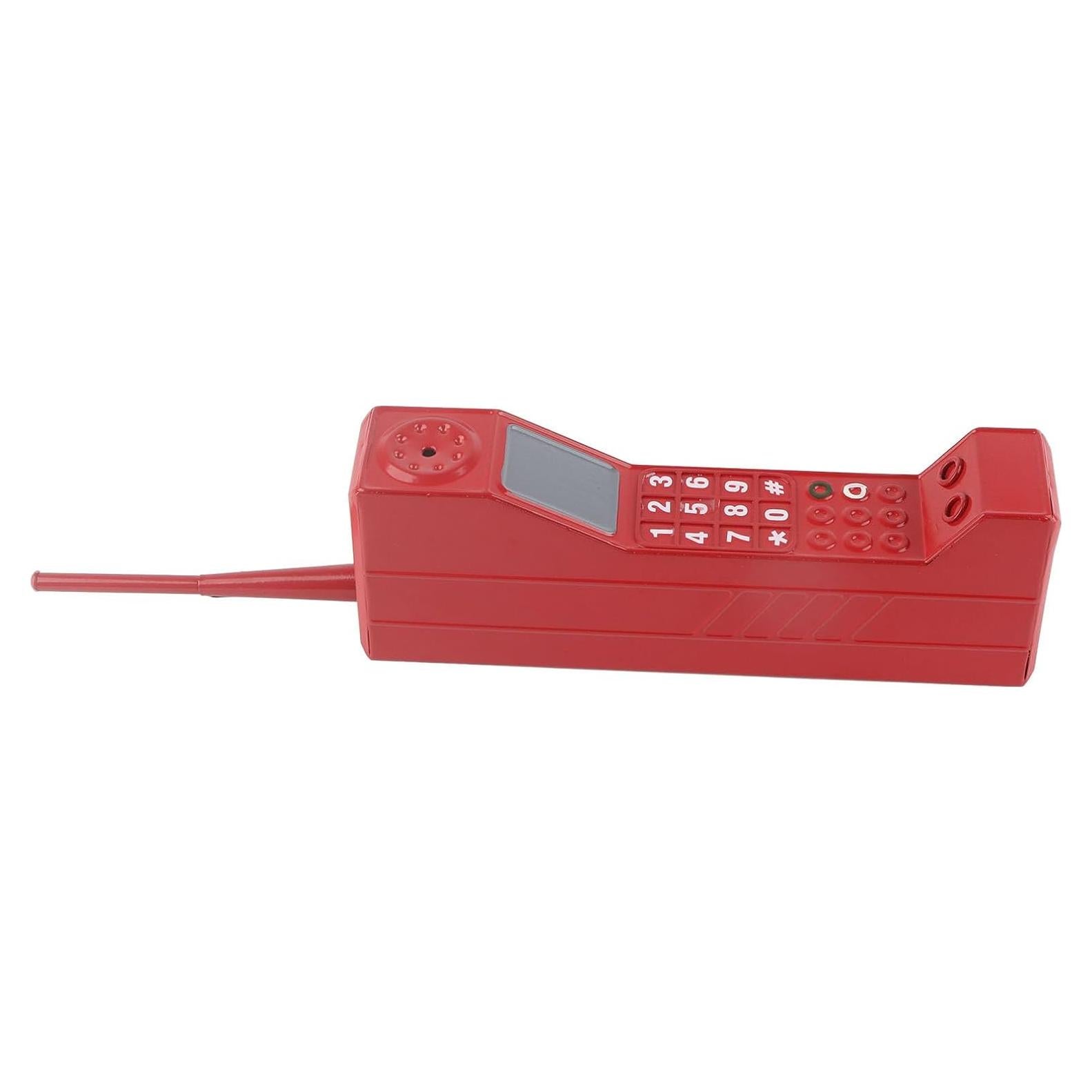 Adorno Teléfono Celular Retro Pwshymi Rojo 32x8x5 cm