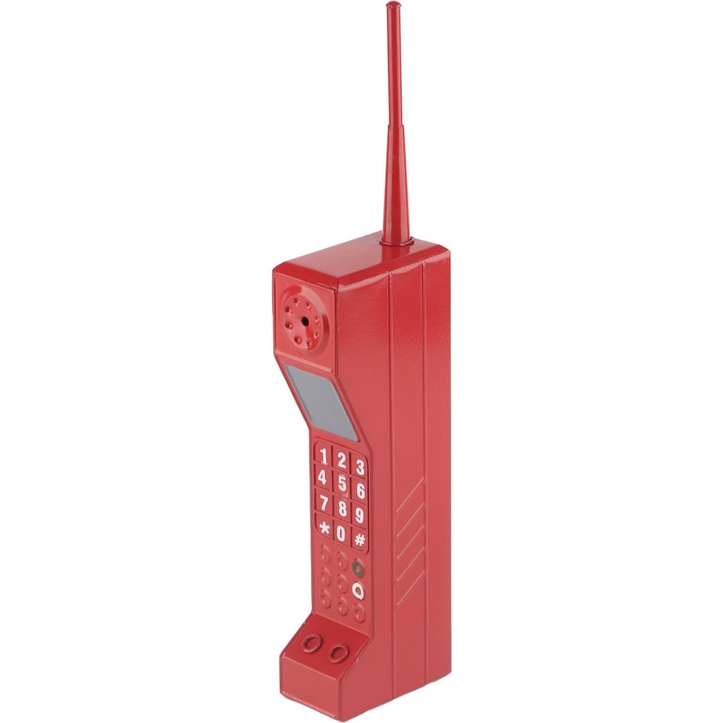 Adorno Teléfono Celular Retro Pwshymi Rojo 32x8x5 cm