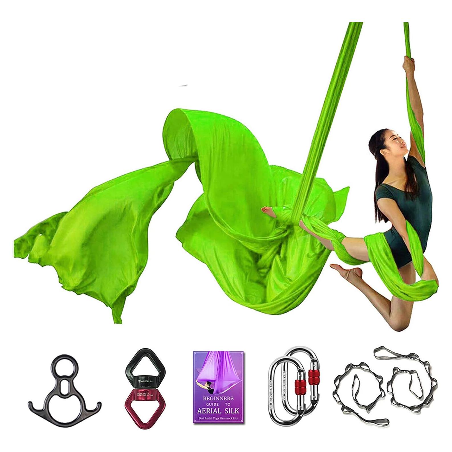 Conjunto de Telas Aéreas SYCYKA 10m x 2.8m para Yoga y Acrobacia