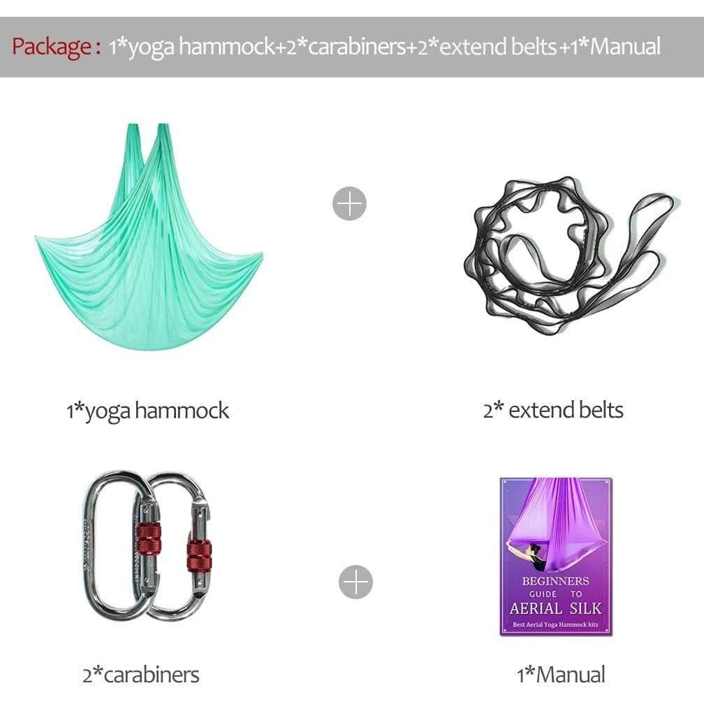 Hamaca de Yoga Aéreo SYCYKA 5M x 2.8M 2000 Lbs Nylon