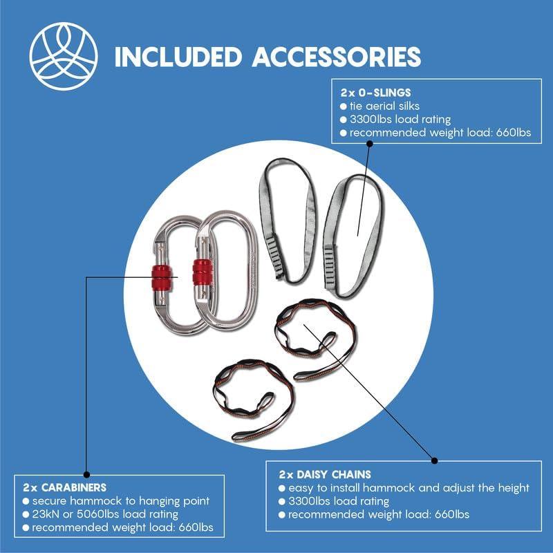 Hamaca de Yoga Aéreo Aum Active Jade-Ombre 3.96x2.74m