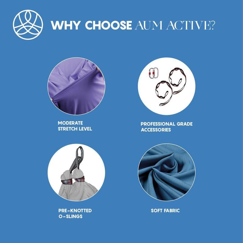 Hamaca de Yoga Aéreo Aum Active Jade-Ombre 3.96x2.74m