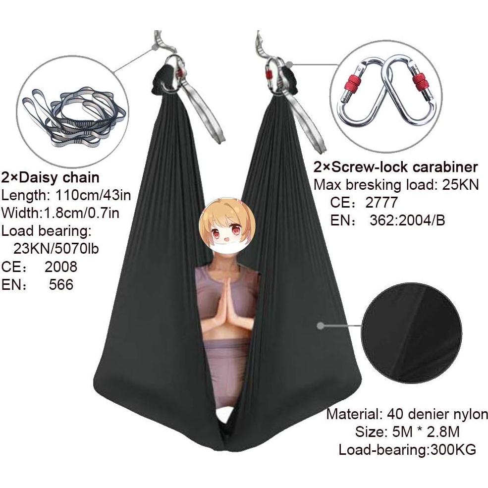 Hamaca Aérea Foser 5m x 2.8m Yoga Antigravedad 300KG