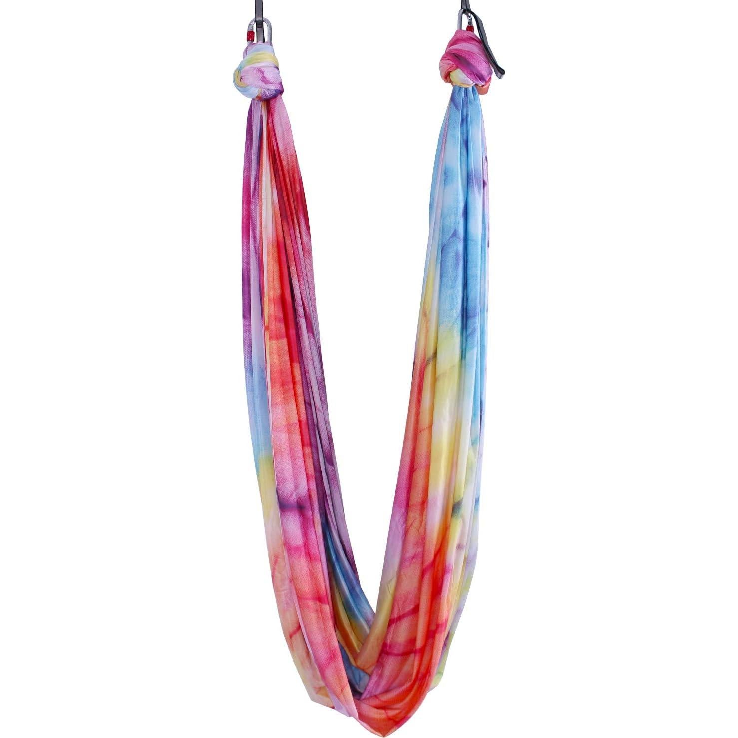 Hamaca de Yoga Aéreo F.Life 5m Nylon Tricot Multicolor