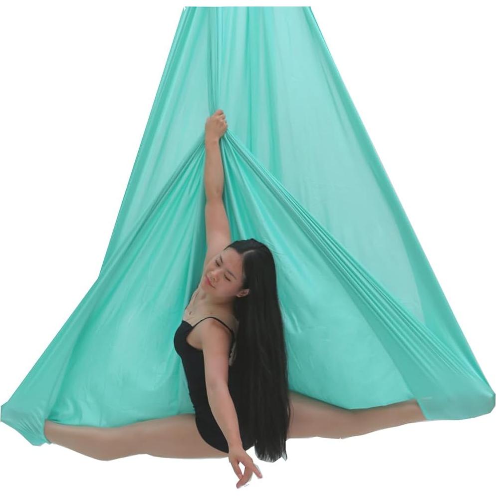 Hamaca de Yoga Aéreo F.Life 6.5 m Nylon Antigravedad Turquesa