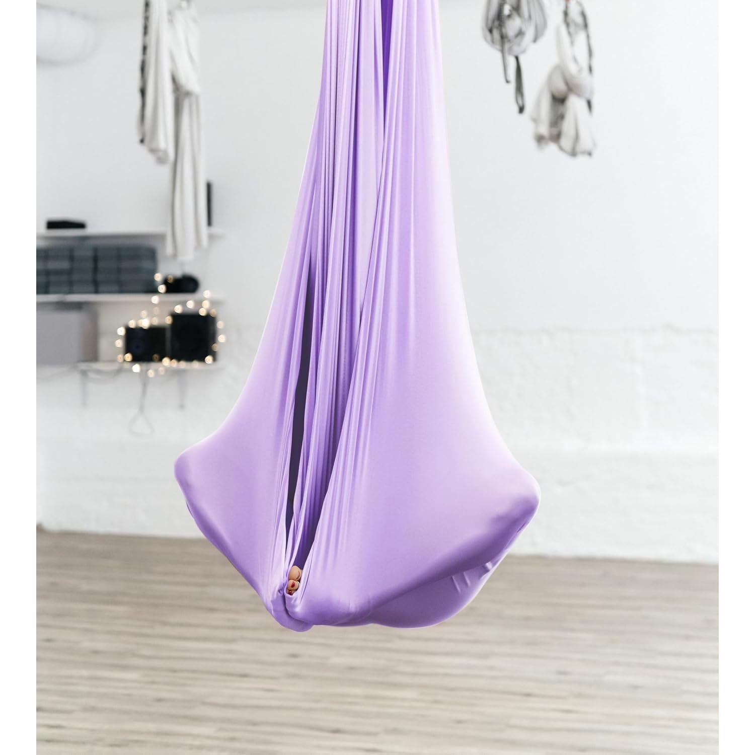 Hamaca de Yoga Aéreo PRIORMAN 8.23m Tela de Bajo Estiramiento