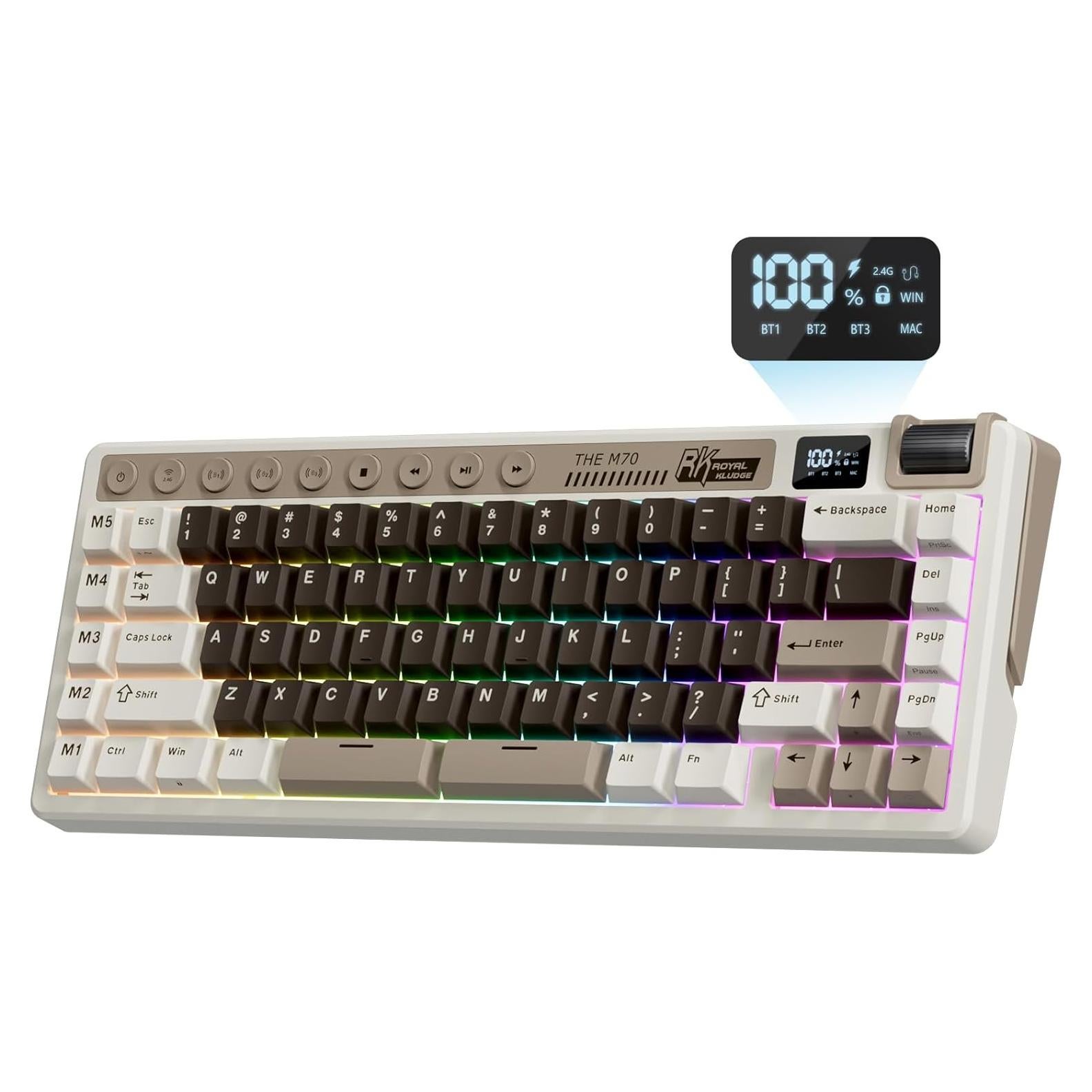 Teclado Mecánico Inalámbrico RK ROYAL KLUDGE M70 75% RGB