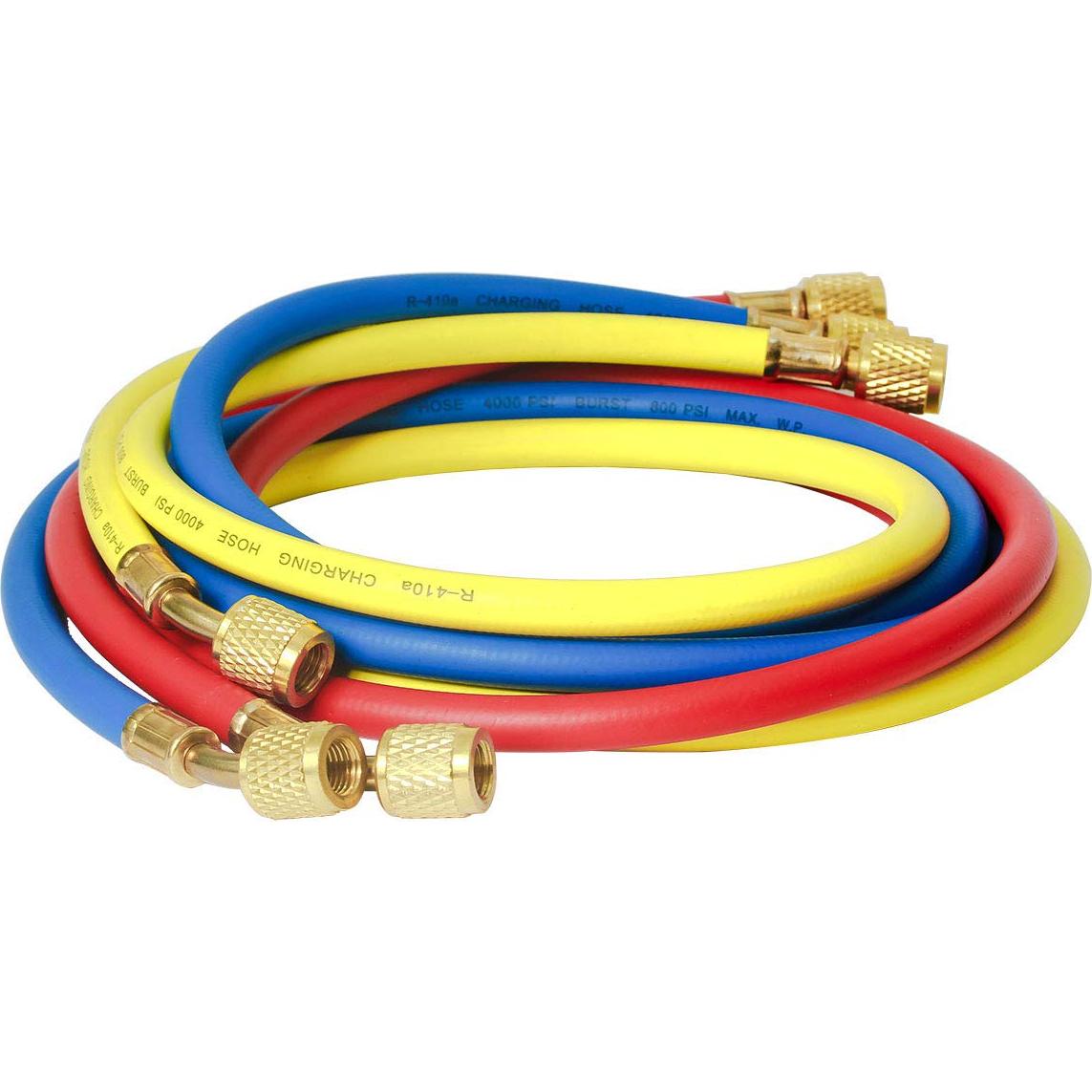 Juego de 3 Mangueras de Carga Elitech 150cm R134a R404a R12 R22