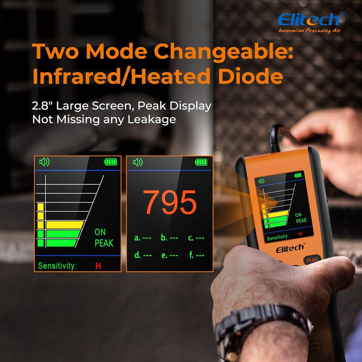 Detector de Fugas de Refrigerante Elitech IR-200, Sensores Infrarrojos