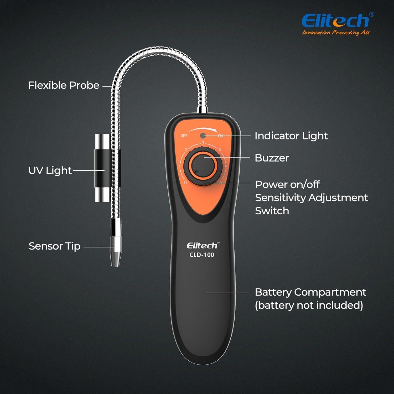 Detector de Fugas de Refrigerante Elitech CLD-100UV Sensible