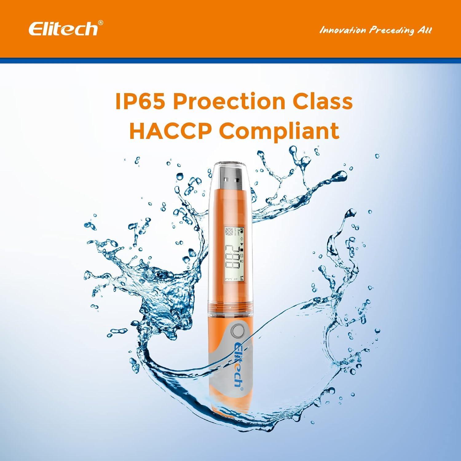 Registrador de Datos de Temperatura Elitech RC-51H USB 32000 Puntos