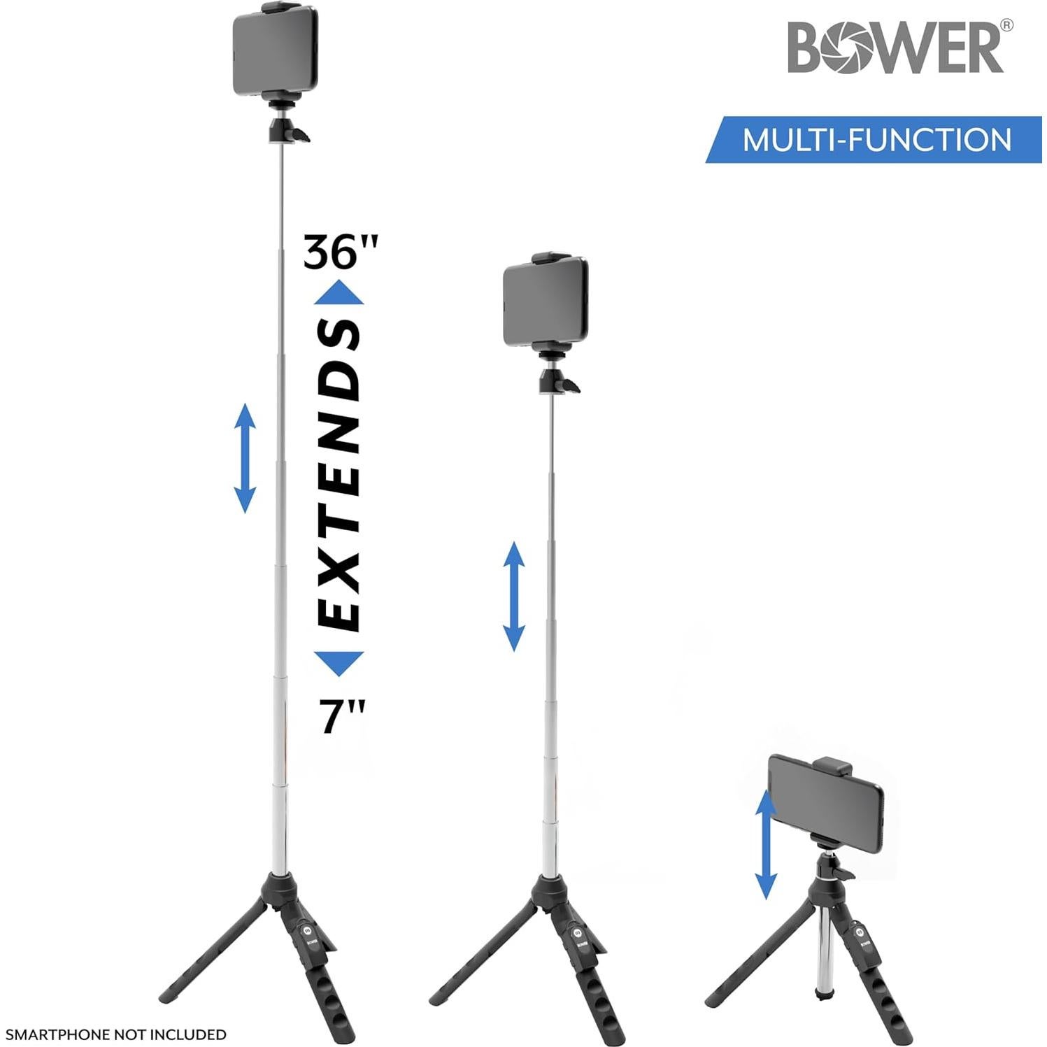 Trípode Selfie Stick Bower Multipod 6-en-1 con Obturador Remoto