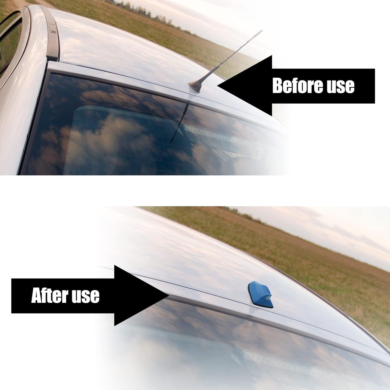 Antena Decorativa para Coche X AUTOHAUX Azul 15.9x7.6cm