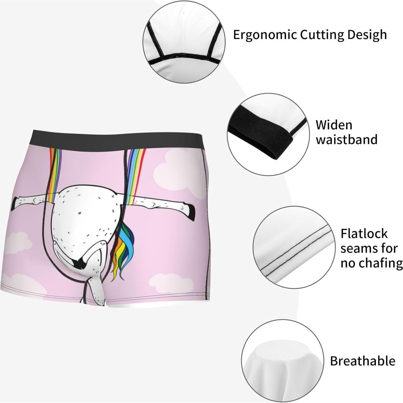 Boxer Breve Impreso para Hombre Unicornio - X-Grande