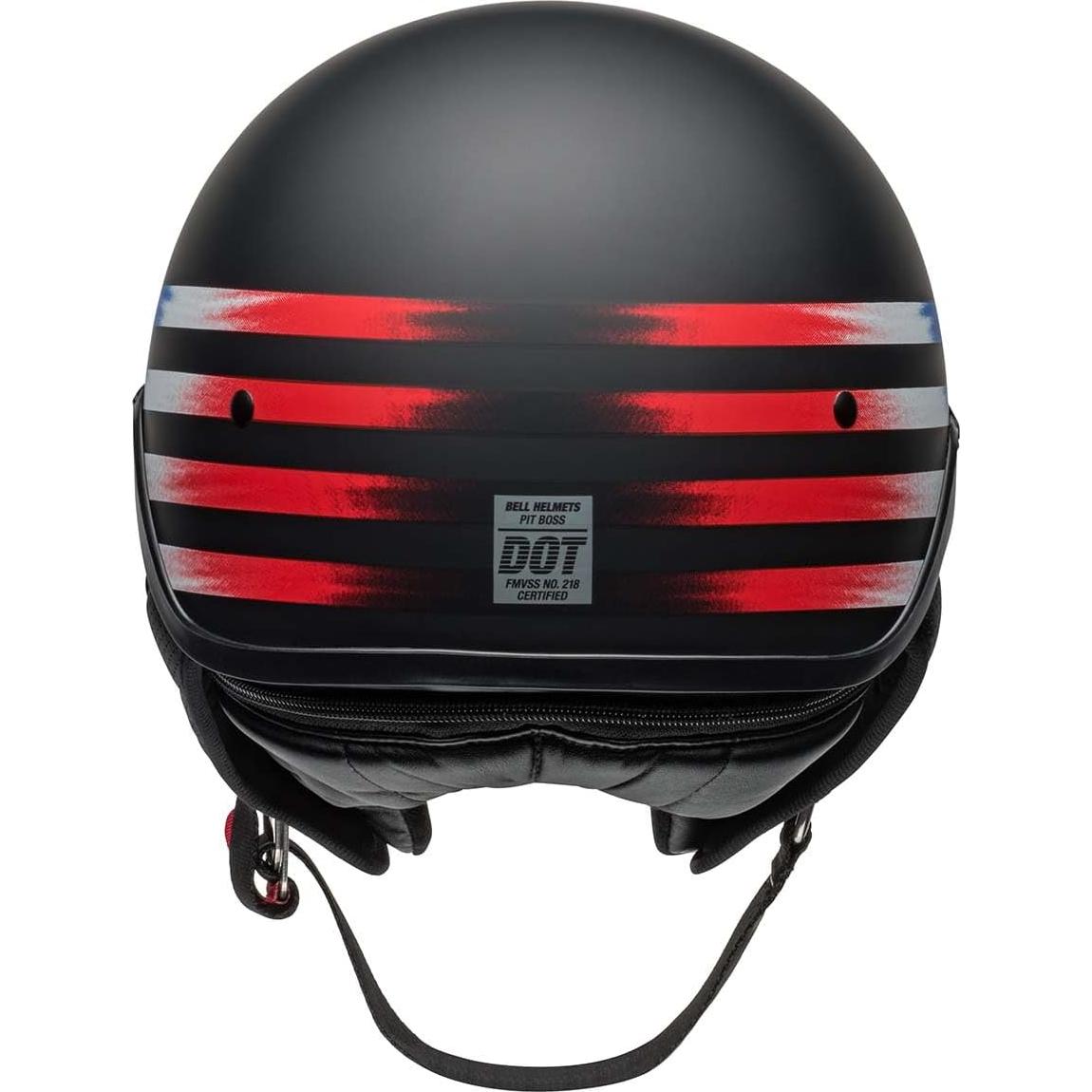 Casco BELL Pit Boss Mediano Negro/Rojo con Ajuste Speed Dial