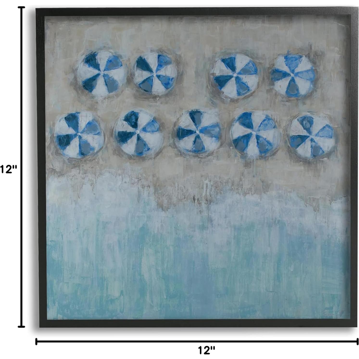 Cuadro enmarcado Stupell 30.48x30.48 cm Costa Abstracto Azul