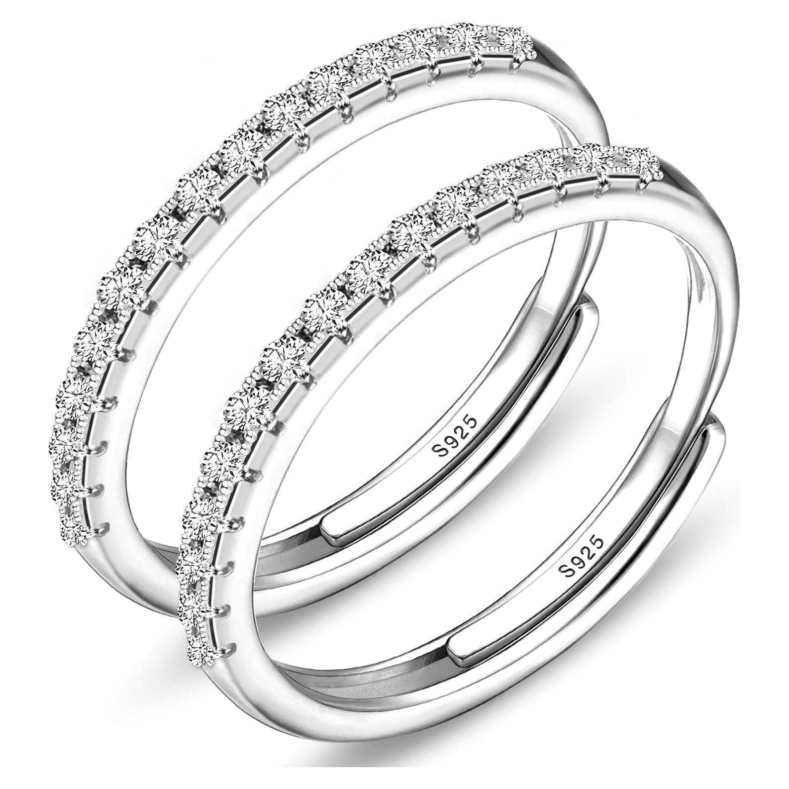 Anillos Apilables Ajustables Baño de Oro 14K para Oura Ring