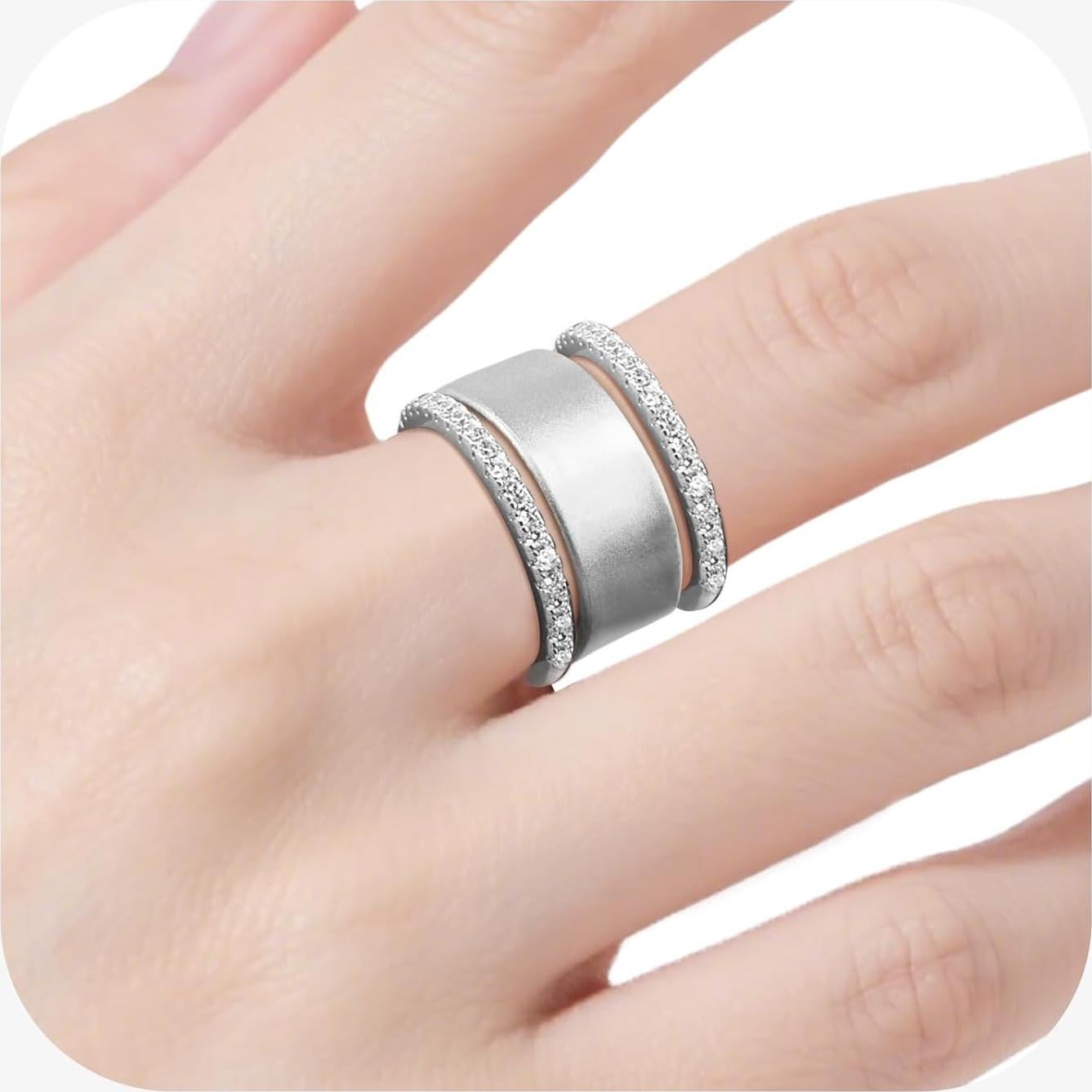 Anillos Apilables Ajustables Baño de Oro 14K para Oura Ring