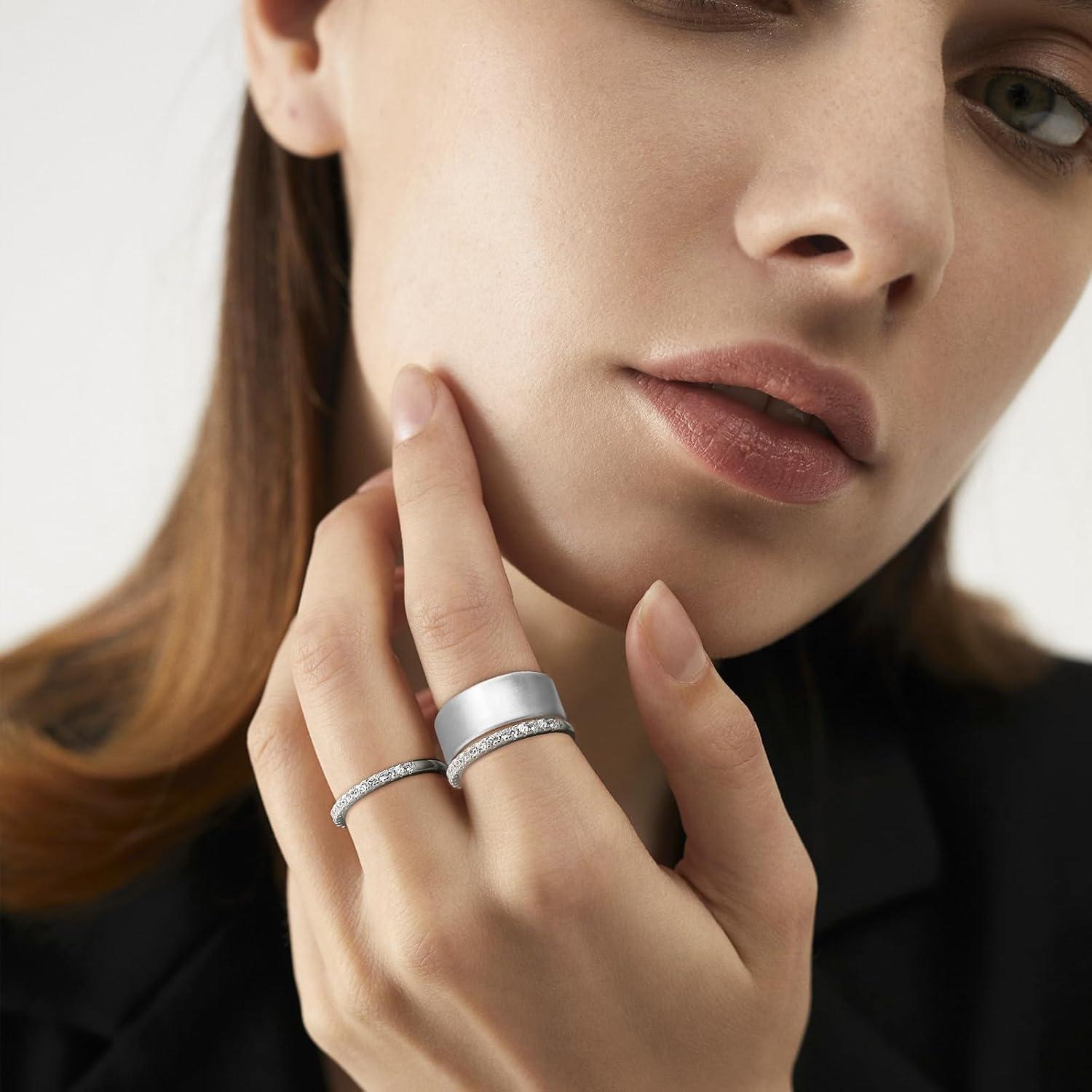 Anillos Apilables Ajustables Baño de Oro 14K para Oura Ring