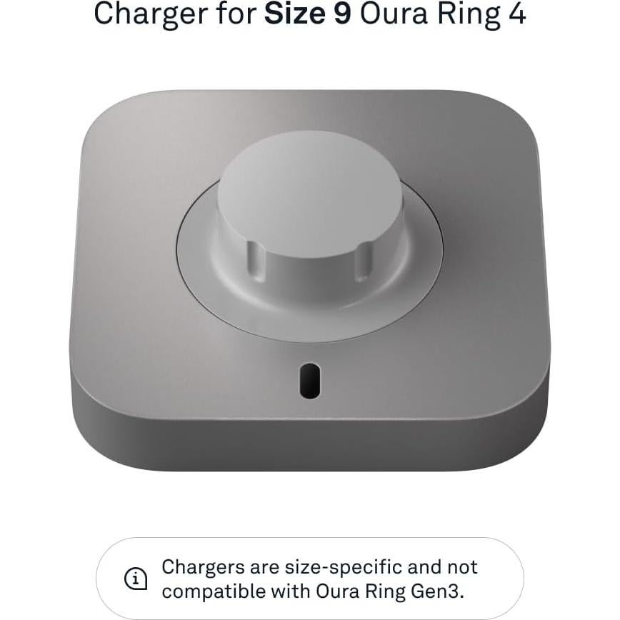 Cargador Oura Ring 4 - Tamaño 9 - Base de carga USB-C
