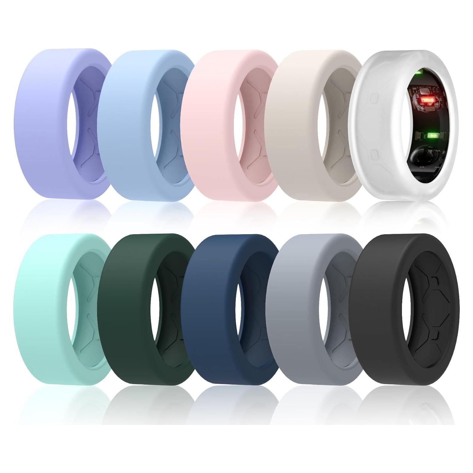 Paquete de 10 fundas de silicona para anillo Oura Gen 4/3 y Galaxy Ring
