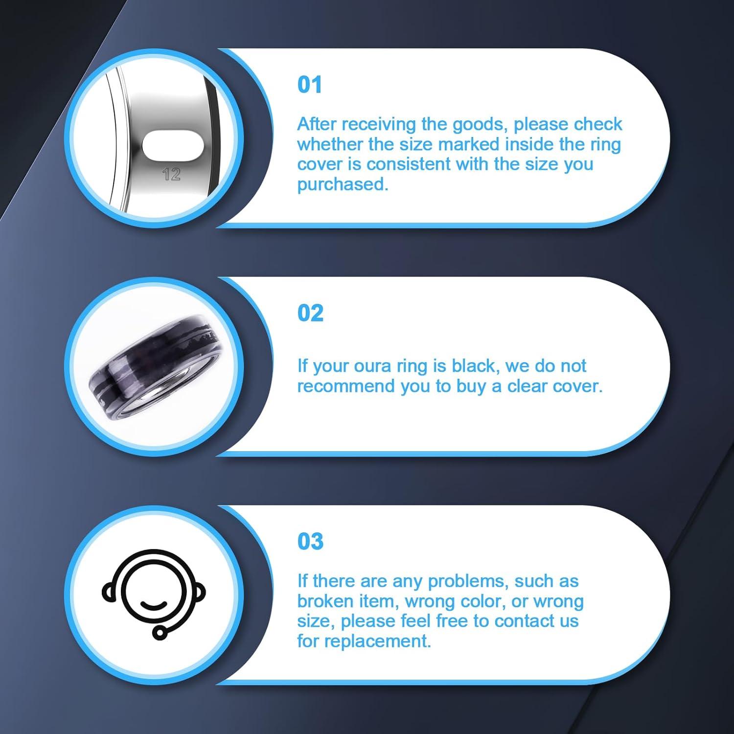 Paquete de 3 fundas TPU ZOOROO para Oura Ring Gen 4 y 3