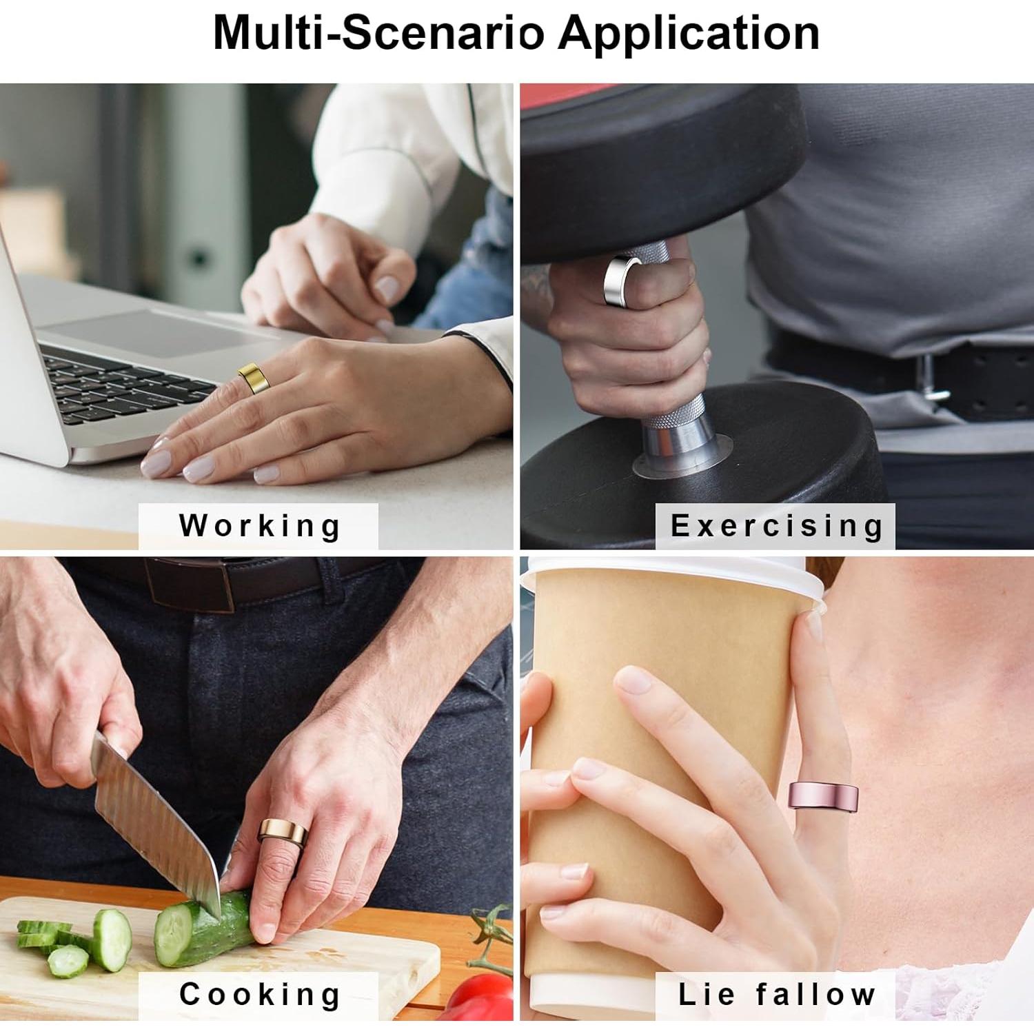 Paquete de 5 Cubiertas de Anillo Hexasider para Oura Ring 3/4