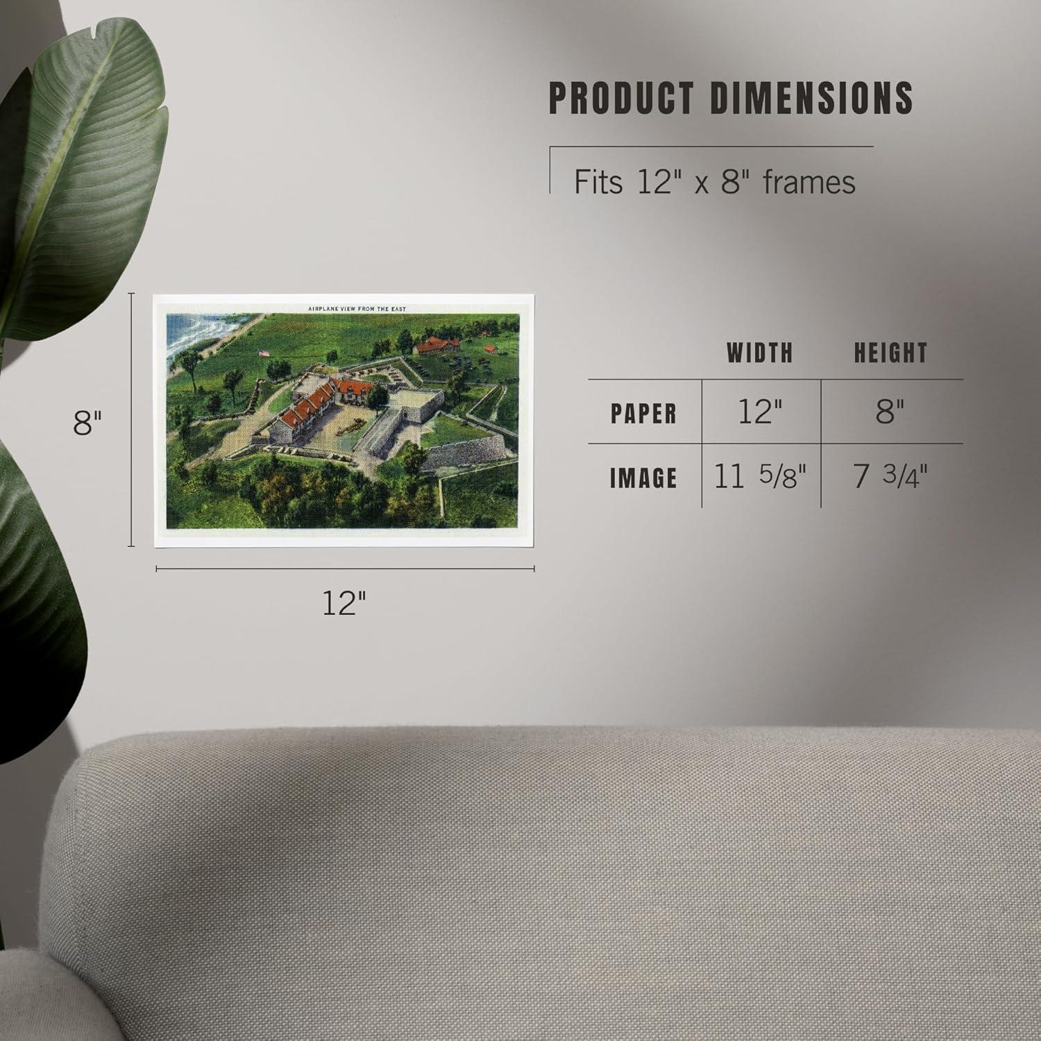 Impresión Artística 30x20 cm Lantern Press Fort Ticonderoga