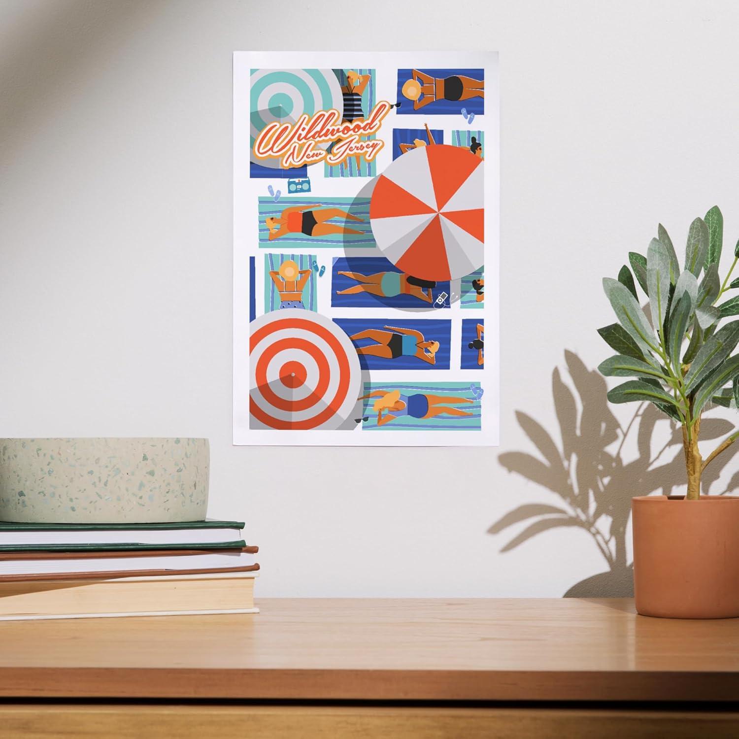 Impresión Artística Lantern Press 20x30 cm Playa Wildwood