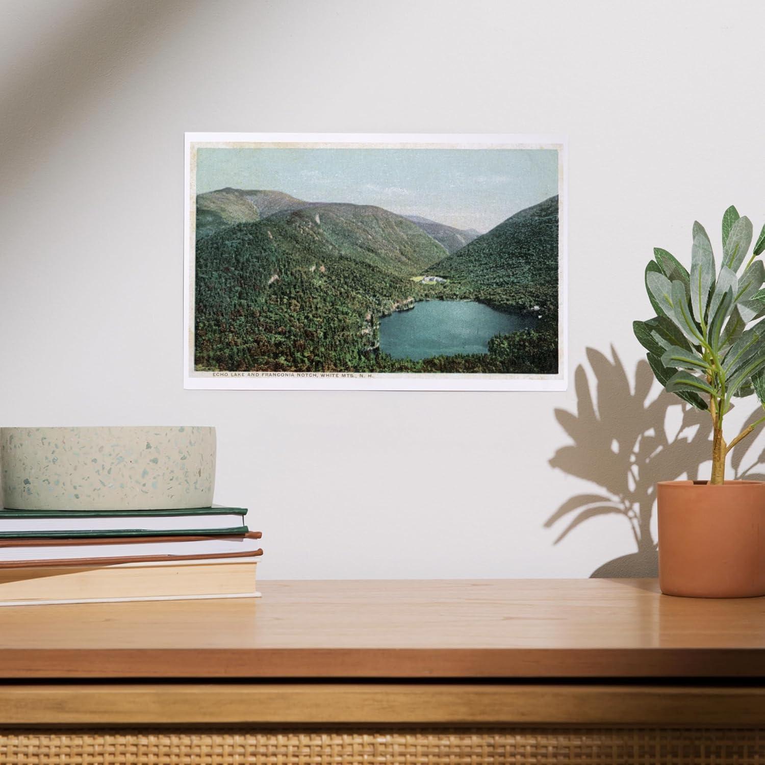 Impresión Artística Lantern Press 20x30 cm Montañas Blancas