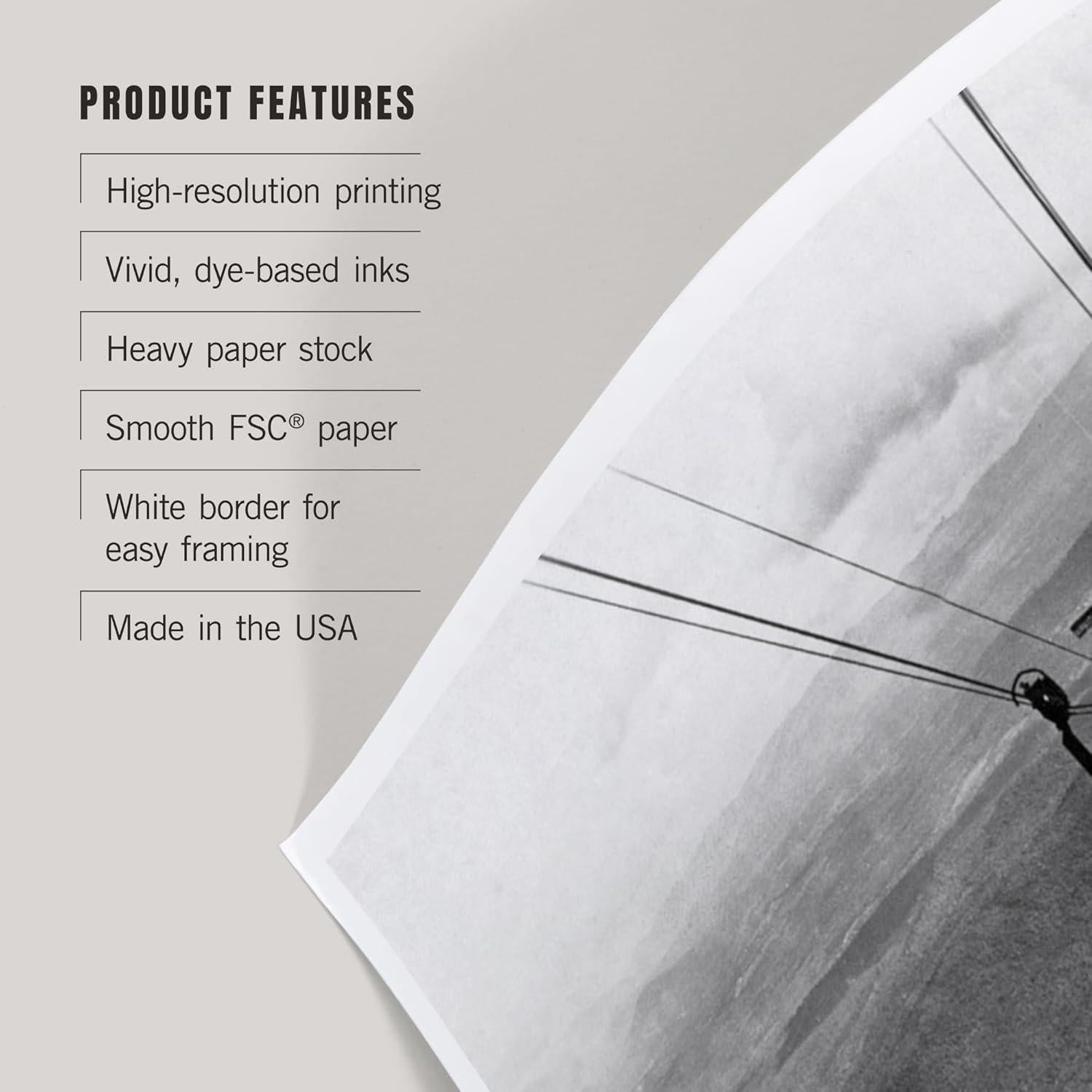 Impresión Artística Lantern Press Franconia Notch 30x45 cm