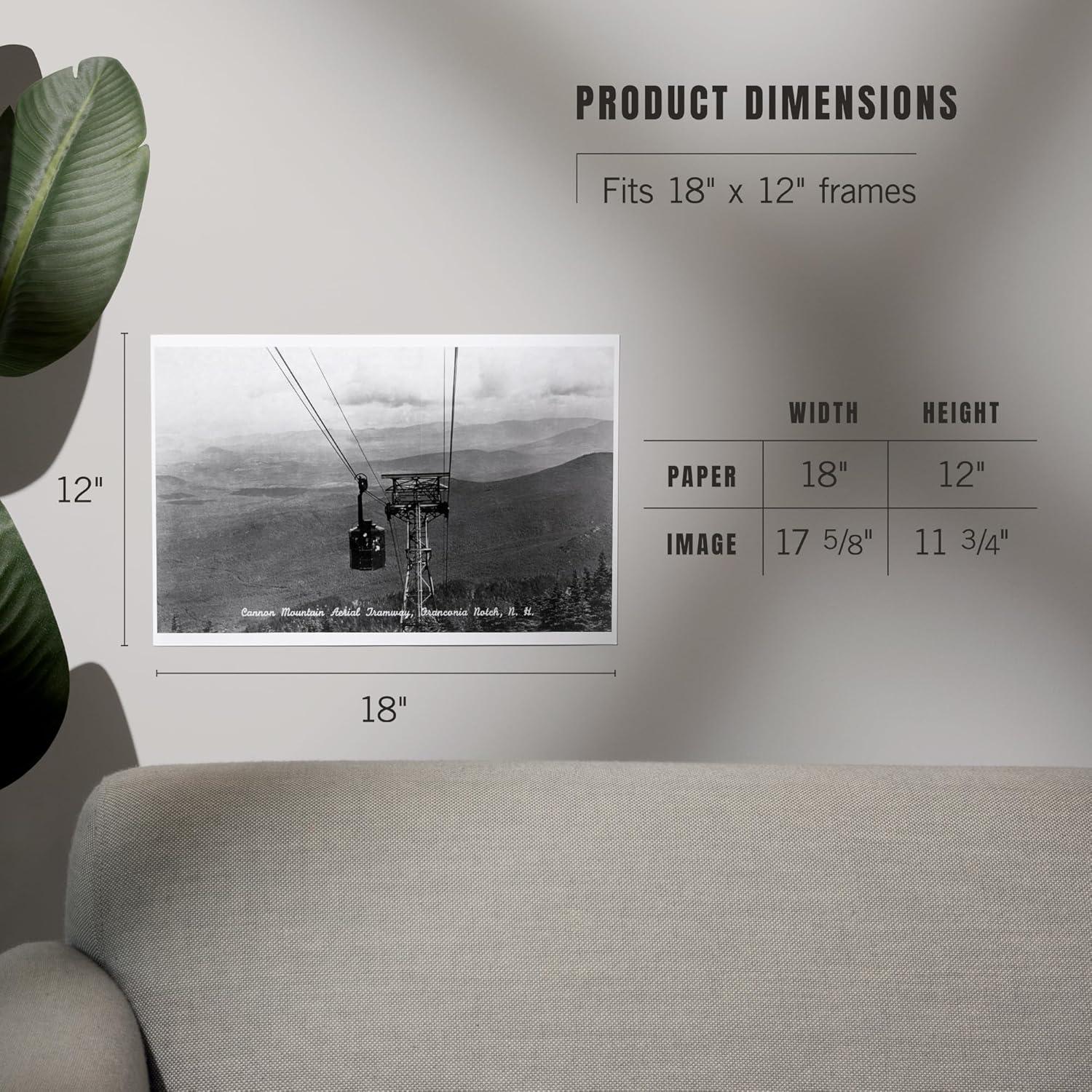 Impresión Artística Lantern Press Franconia Notch 30x45 cm