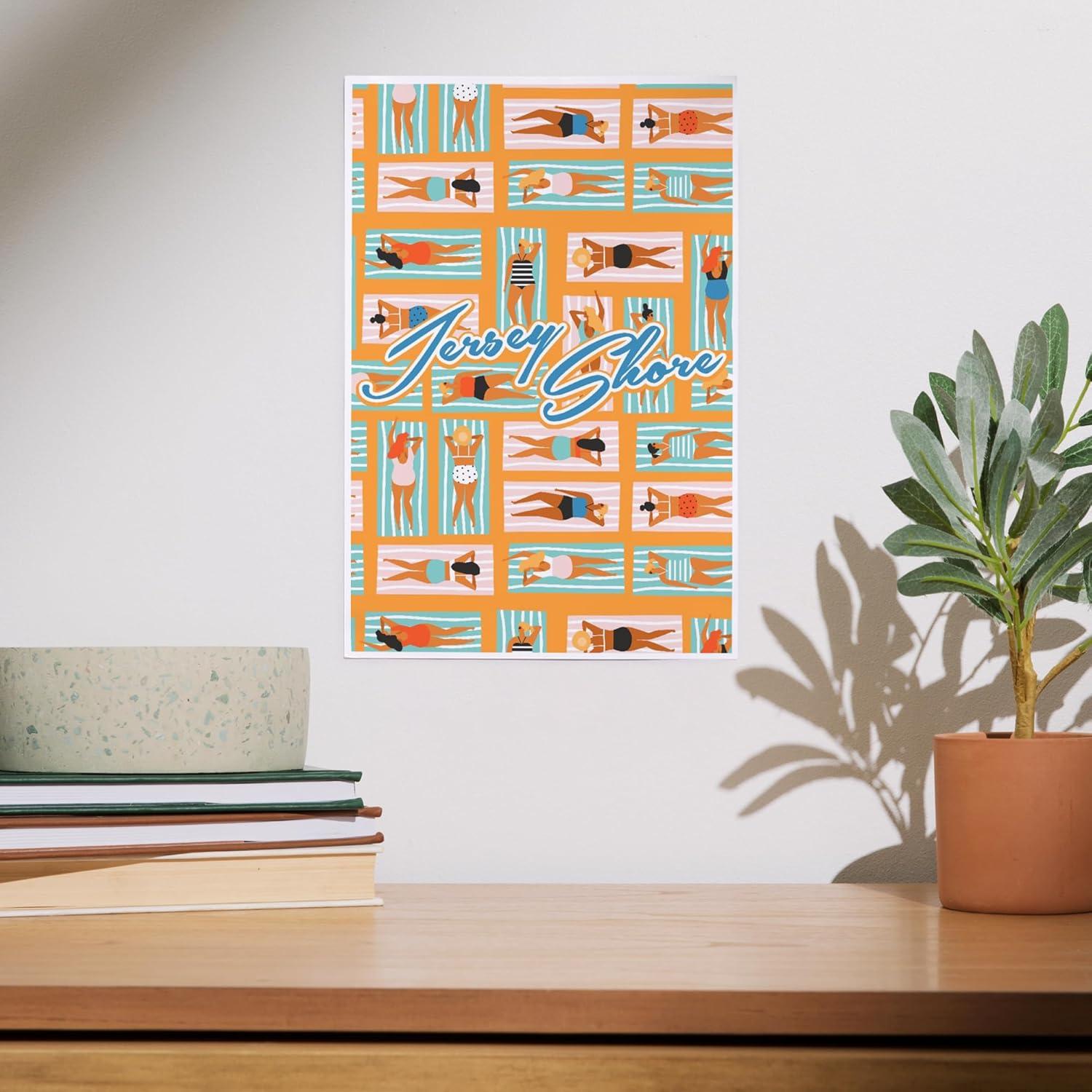 Impresión Artística Lantern Press 20x30 cm Playa Jersey Shore