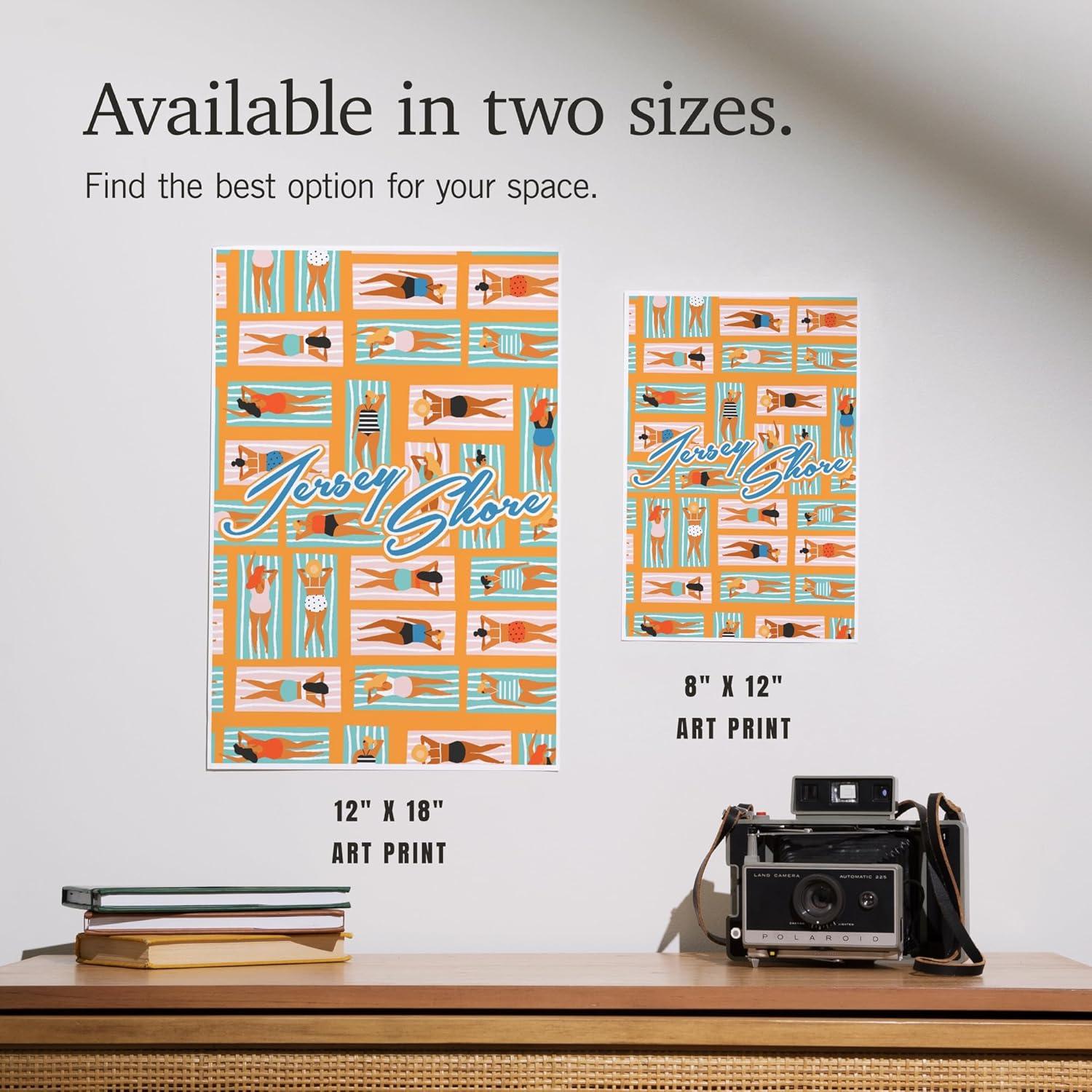 Impresión Artística Lantern Press 20x30 cm Playa Jersey Shore