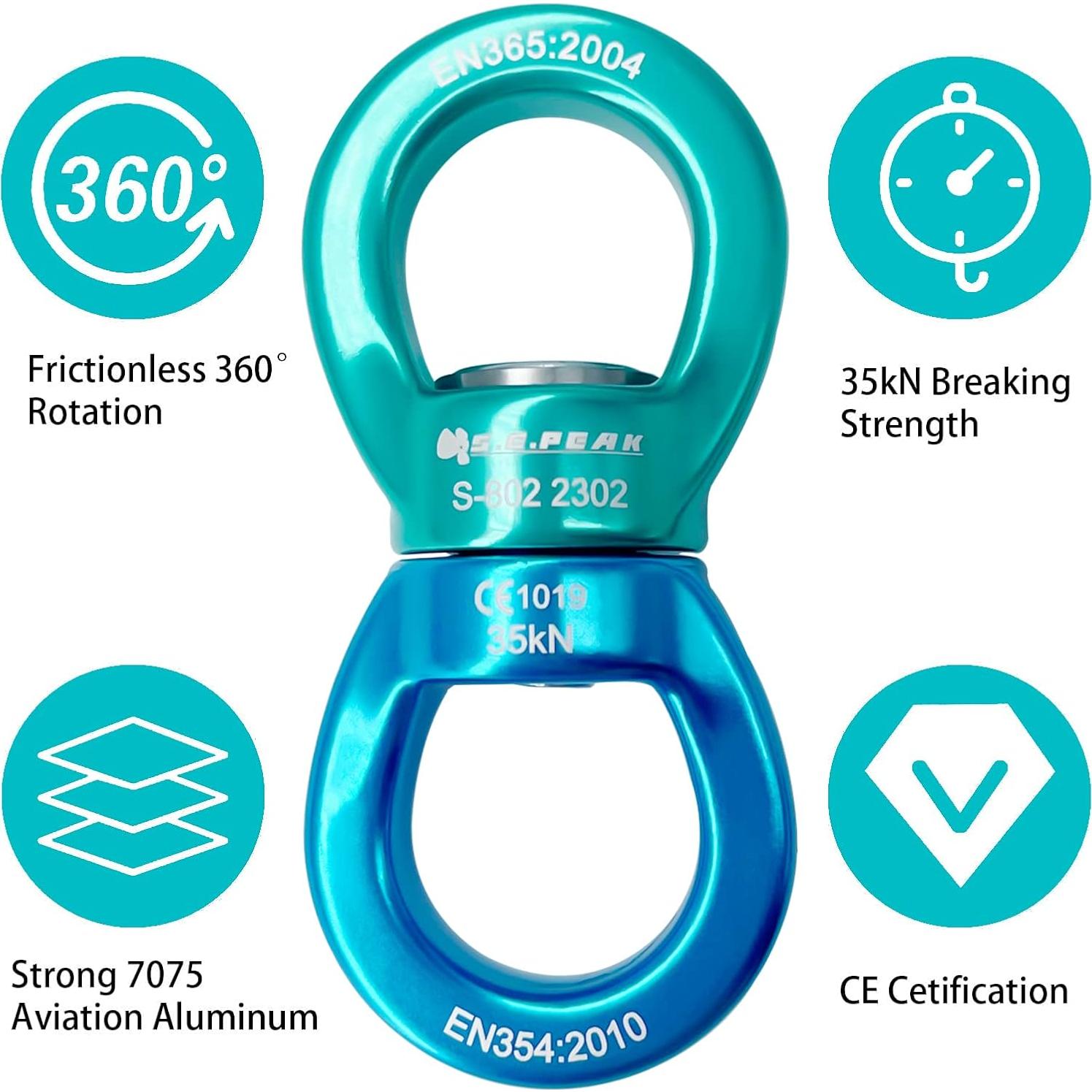 Gancho Giratorio 35kN SEPEAK Certificado CE para Columpio